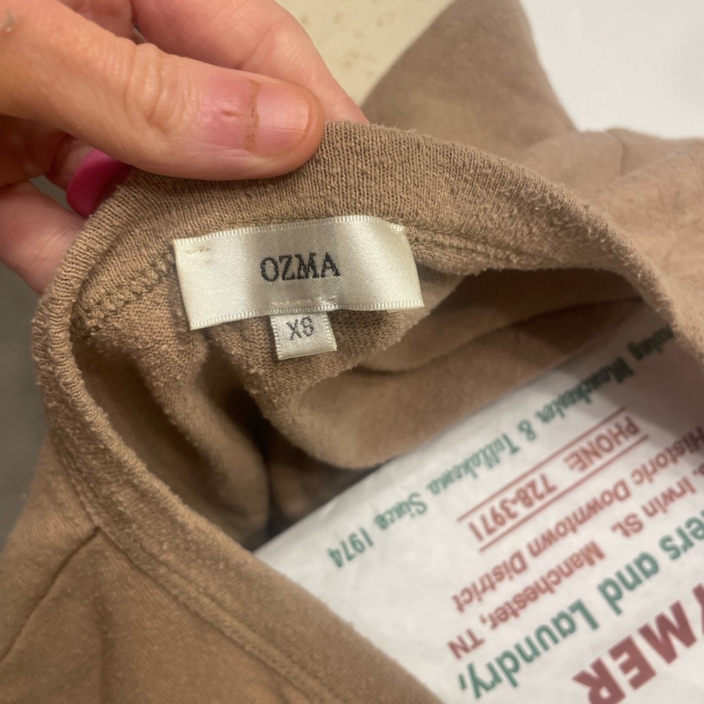OZMA Tan Button-Up Crop Top - Picture 9 of 13